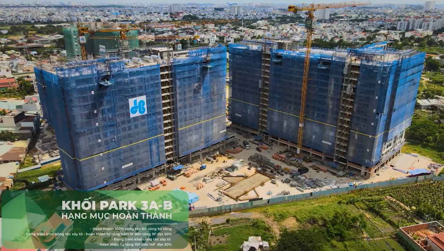 tiến độ park 3a và 3b dự án picity high park