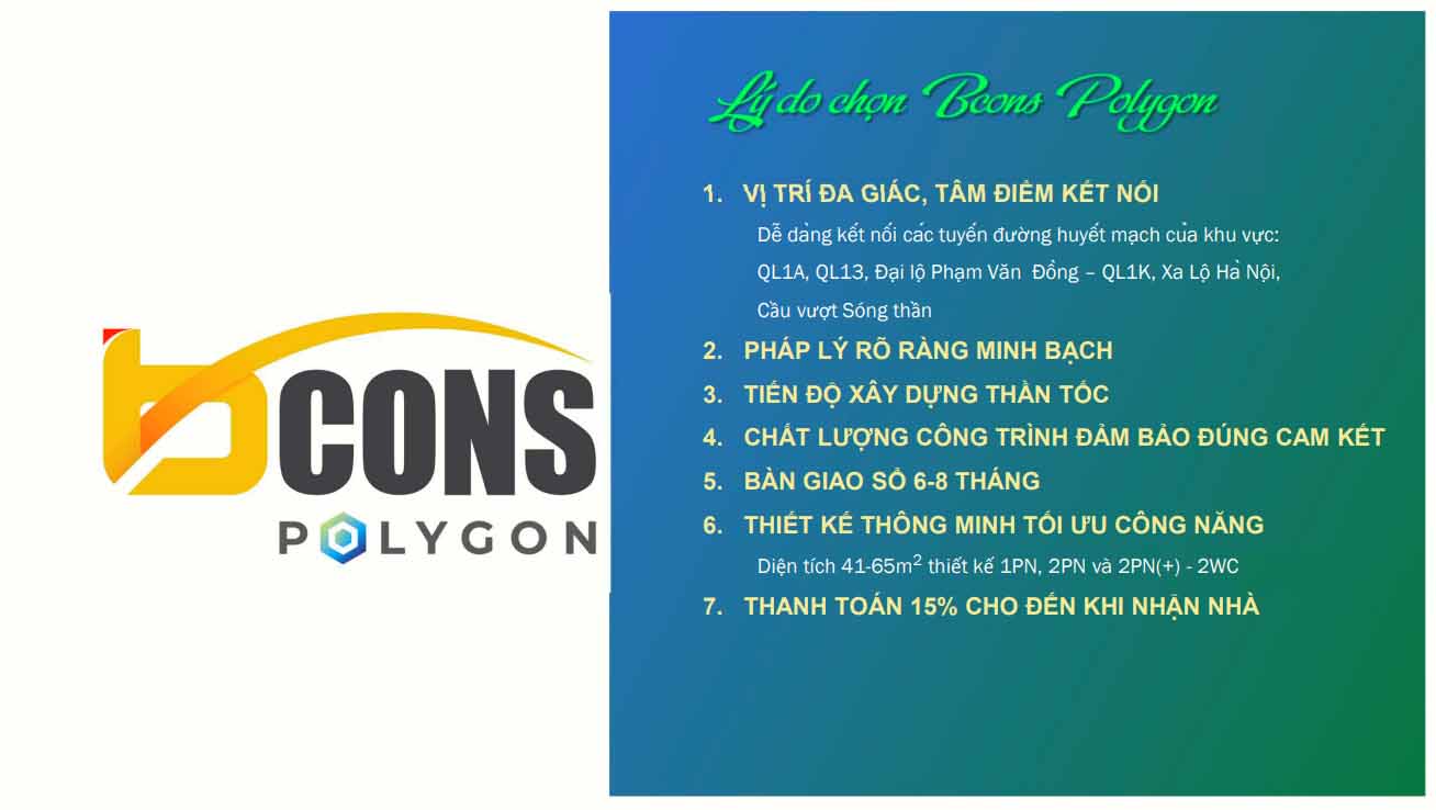 7 lý do khách hàng chọn mua Bcons Polygon Bình Dương